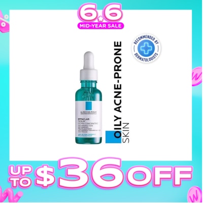 LA ROCHE-POSAY - La Roche-Posay Effaclar Serum Ultra Concentrate (Anti-Acne Serum with Salicylic, Glycolic Acid, Niacinamide for Oily Acne-Prone Skin) 30ml