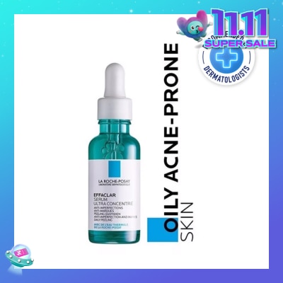 LA ROCHE-POSAY La Roche-Posay Effaclar Serum Ultra Concentrate (Anti-Acne Serum with Salicylic, Glycolic Acid, Niacinamide for Oily Acne-Prone Skin) 30ml