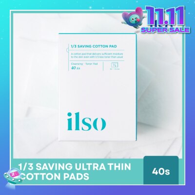 ILSO 1/3 Saving Ultra Thin Cotton Pad 40s
