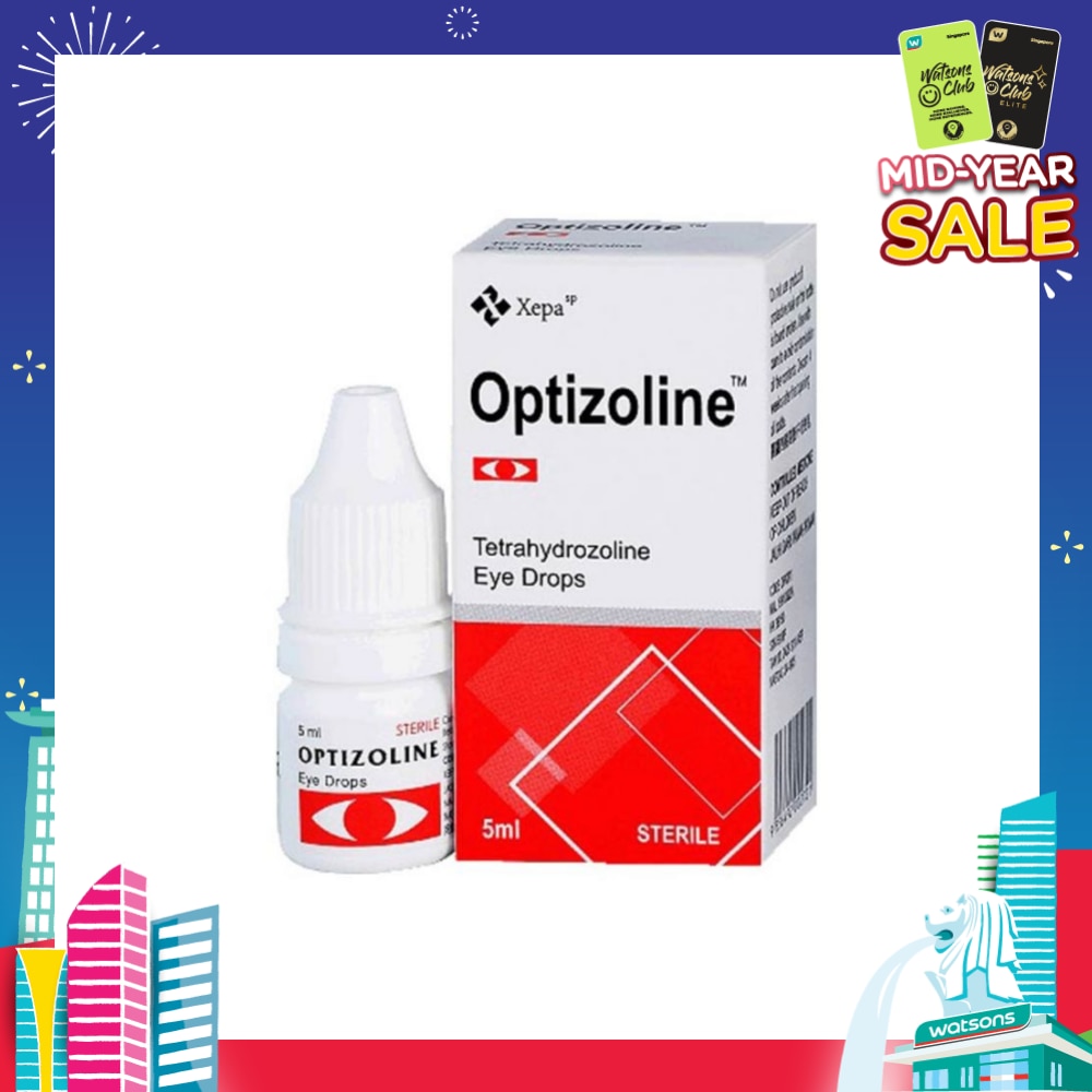 Tetrahydrozoline Sterile Eye Drops (Relieves Burning, Itching, Excessive Tears and Redness due to Conjuntival Allergies) 5ml