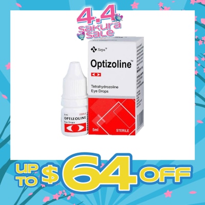 OPTIZOLINE - Tetrahydrozoline Sterile Eye Drops (Relieves Burning, Itching, Excessive Tears and Redness due to Conjuntival Allergies) 5ml