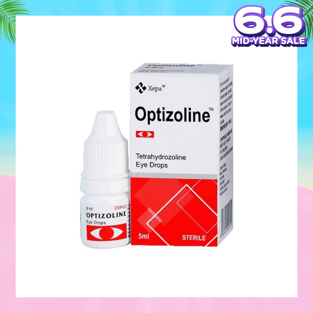 Tetrahydrozoline Sterile Eye Drops (Relieves Burning, Itching, Excessive Tears and Redness due to Conjuntival Allergies) 5ml