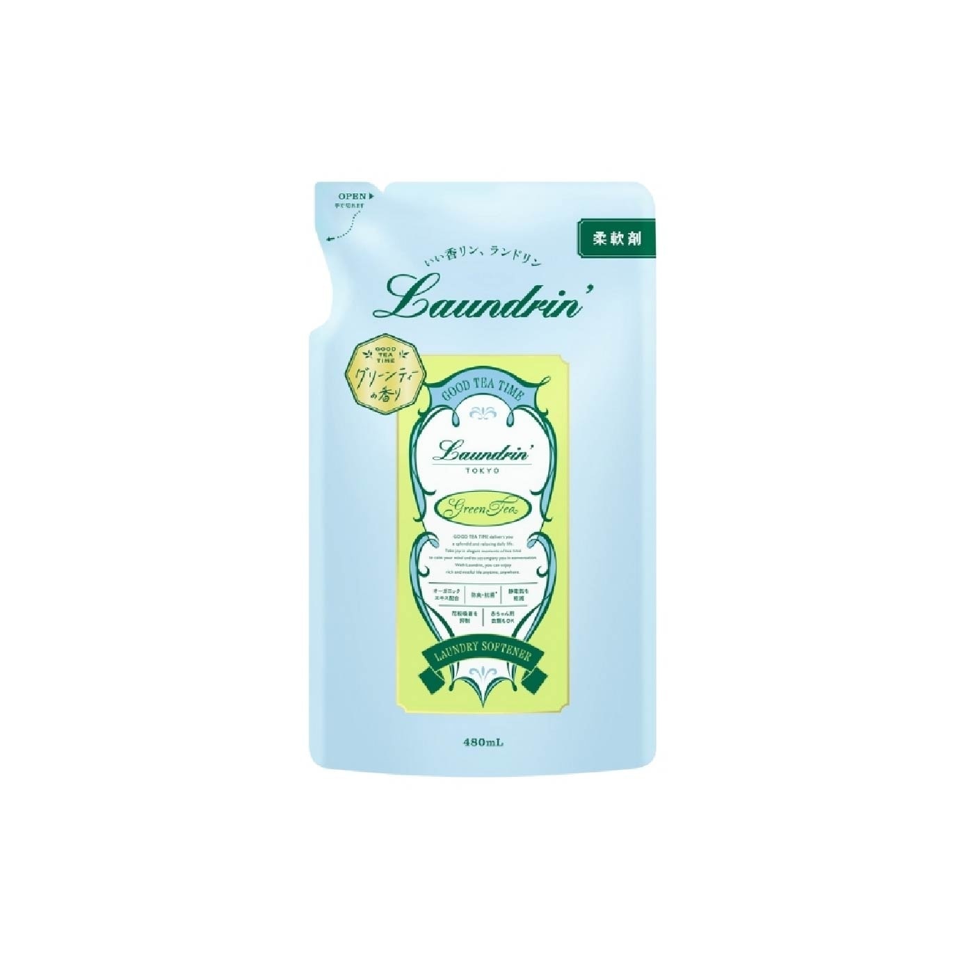 Laundry Softener Green Tea Refill 480ml
