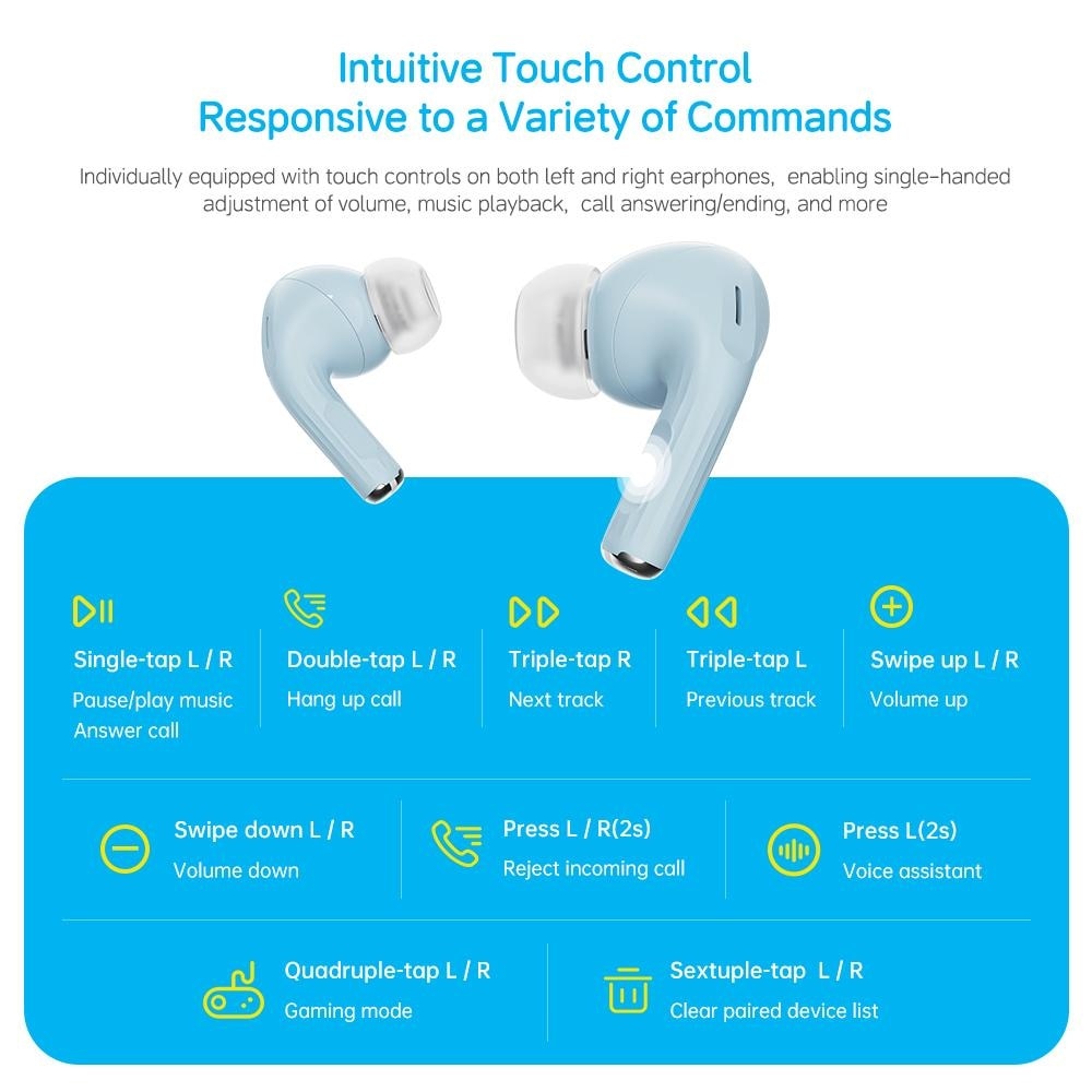 A5 Pro Smart Touch Screen ANC TWS Earphones 1s
