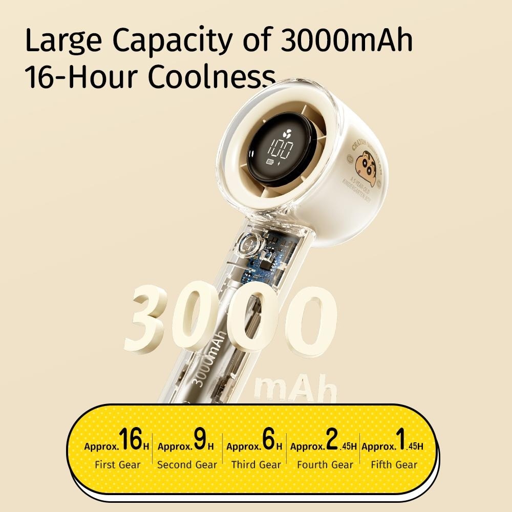 F11 High-Speed Turbo Fan with Digital Display Pink 1s