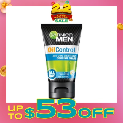 GARNIER MEN MEN Oil Control Anti-Shine Brightening Foam (Oil Control) 100ml