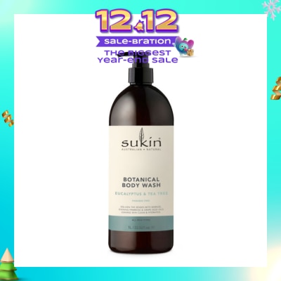 SUKIN Eucalyptus & Tea Tree Botanical Body Wash (Purify, Hydrate and Soften the Skin) 1L