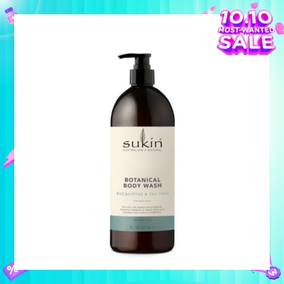 SUKIN Eucalyptus & Tea Tree Botanical Body Wash (Purify, Hydrate and Soften the Skin) 1L