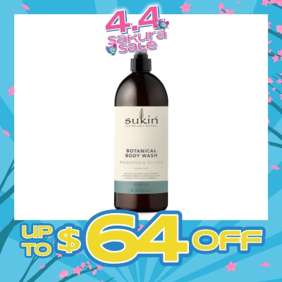 SUKIN - Eucalyptus & Tea Tree Botanical Body Wash (Purify, Hydrate and Soften the Skin) 1L