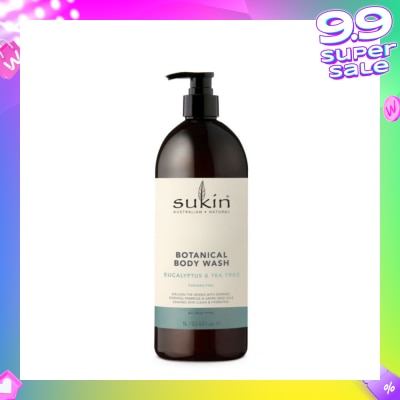 SUKIN Eucalyptus & Tea Tree Botanical Body Wash (Purify, Hydrate and Soften the Skin) 1L
