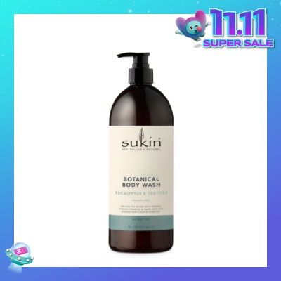 SUKIN Eucalyptus & Tea Tree Botanical Body Wash (Purify, Hydrate and Soften the Skin) 1L