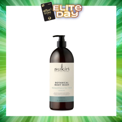 SUKIN - Eucalyptus & Tea Tree Botanical Body Wash (Purify, Hydrate and Soften the Skin) 1L