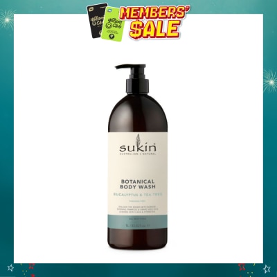SUKIN - Eucalyptus & Tea Tree Botanical Body Wash (Purify, Hydrate and Soften the Skin) 1L