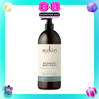 SUKIN - Eucalyptus & Tea Tree Botanical Body Wash (Purify, Hydrate and Soften the Skin) 1L