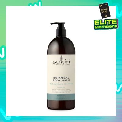 SUKIN Eucalyptus & Tea Tree Botanical Body Wash (Purify, Hydrate and Soften the Skin) 1L