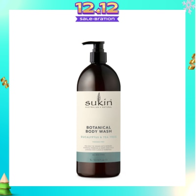 SUKIN Eucalyptus & Tea Tree Botanical Body Wash (Purify, Hydrate and Soften the Skin) 1L