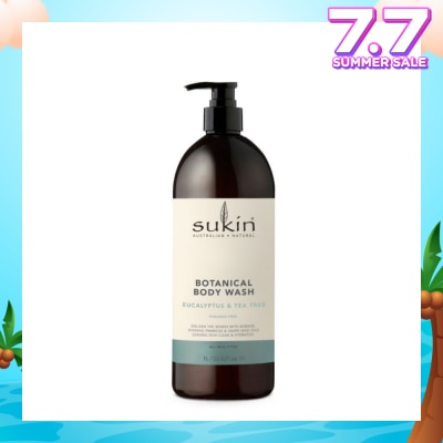 SUKIN Eucalyptus & Tea Tree Botanical Body Wash (Purify, Hydrate and Soften the Skin) 1L