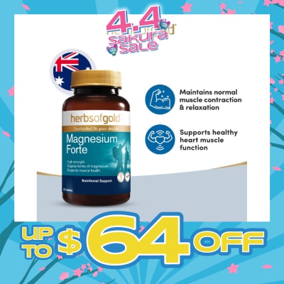 HERBS OF GOLD - Magnesium Forte High-Strength Vegan Tablet 90s