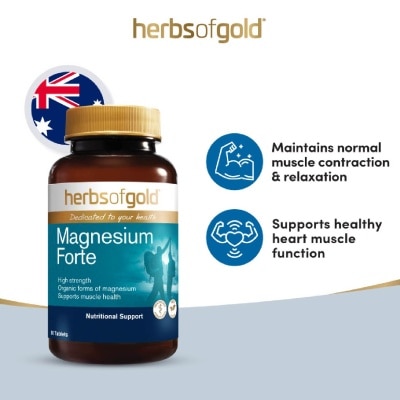 HERBS OF GOLD Magnesium Forte High-Strength Vegan Tablet 90s