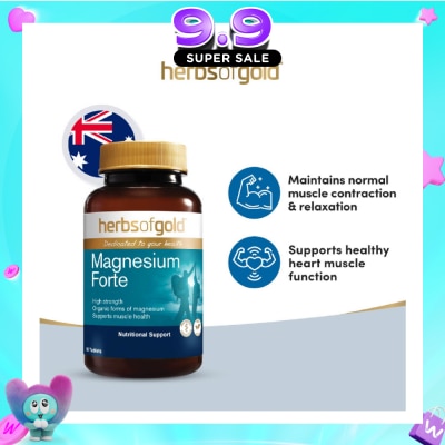 HERBS OF GOLD - Magnesium Forte High-Strength Vegan Tablet 90s image