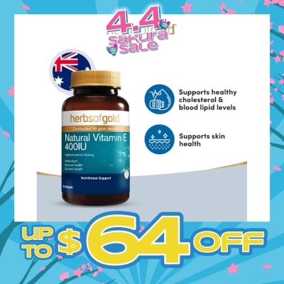 HERBS OF GOLD - Natural Vitamin E 400IU 90s