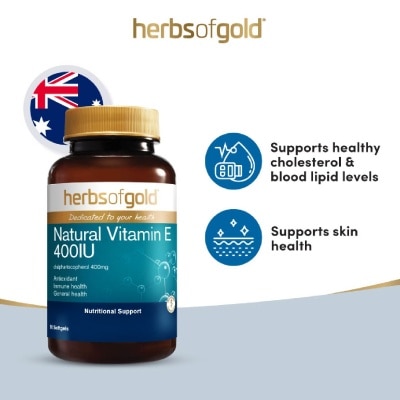 HERBS OF GOLD Natural Vitamin E 400IU 90s