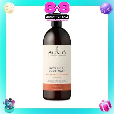 SUKIN - Ylang Ylang & Cedar Botanical Body Wash (Purify, Hydrate and Soften the Skin) 1L