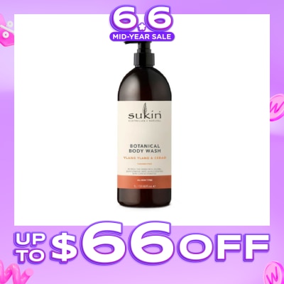 SUKIN - Ylang Ylang & Cedar Botanical Body Wash (Purify, Hydrate and Soften the Skin) 1L