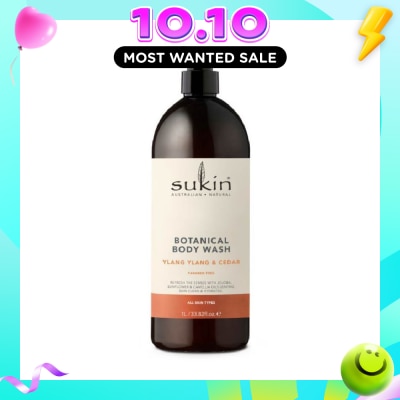 SUKIN Ylang Ylang & Cedar Botanical Body Wash (Purify, Hydrate and Soften the Skin) 1L image