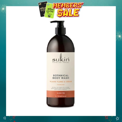 SUKIN - Ylang Ylang & Cedar Botanical Body Wash (Purify, Hydrate and Soften the Skin) 1L