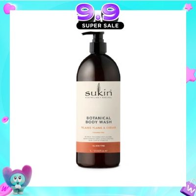 SUKIN - Ylang Ylang & Cedar Botanical Body Wash (Purify, Hydrate and Soften the Skin) 1L image