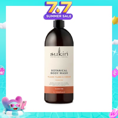SUKIN - Ylang Ylang & Cedar Botanical Body Wash (Purify, Hydrate and Soften the Skin) 1L