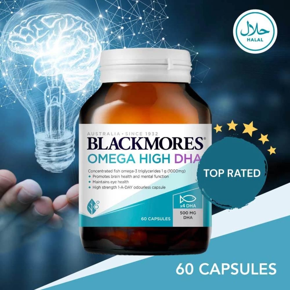 Blackmores Omega High DHA Fish Oil Capsules (Maintain Brain Health and Mental Function) 60s<BR>