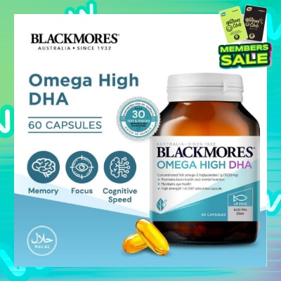 BLACKMORES Omega High DHA Fish Oil Capsules (Maintain Brain Health and Mental Function) 60s