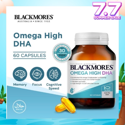 BLACKMORES Omega High DHA Fish Oil Capsules (Maintain Brain Health and Mental Function) 60s
