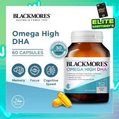 BLACKMORES Omega High DHA Fish Oil Capsules (Maintain Brain Health and Mental Function) 60s