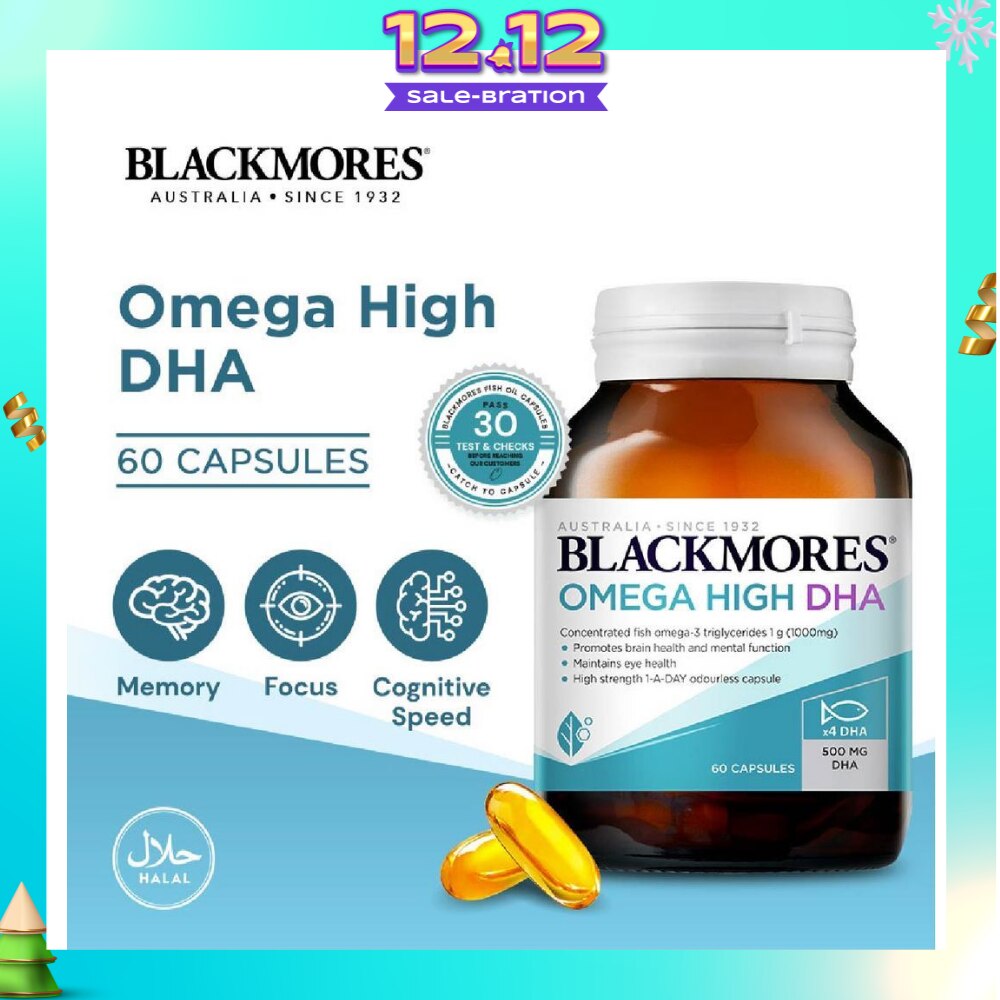 Omega High DHA Fish Oil Capsules (Maintain Brain Health and Mental Function) 60s<BR>