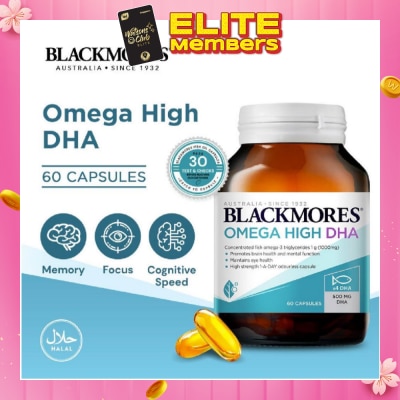 BLACKMORES Omega High DHA Fish Oil Capsules (Maintain Brain Health and Mental Function) 60s