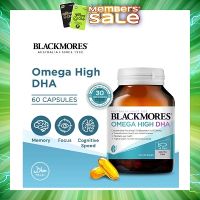 BLACKMORES - Omega High DHA Fish Oil Capsules (Maintain Brain Health and Mental Function) 60s