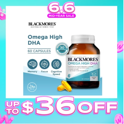 BLACKMORES - Omega High DHA Fish Oil Capsules (Maintain Brain Health and Mental Function) 60s