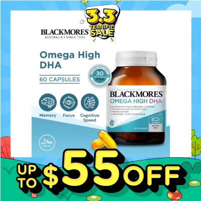 BLACKMORES Omega High DHA Fish Oil Capsules (Maintain Brain Health and Mental Function) 60s