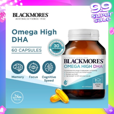 BLACKMORES Omega High DHA Fish Oil Capsules (Maintain Brain Health and Mental Function) 60s