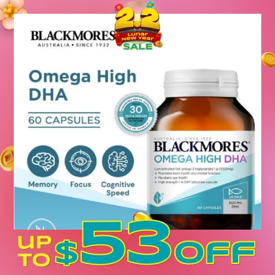 BLACKMORES Omega High DHA Fish Oil Capsules (Maintain Brain Health and Mental Function) 60s