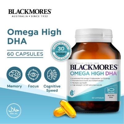 BLACKMORES Blackmores Omega High DHA Fish Oil Capsules (Maintain Brain Health and Mental Function) 60s