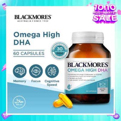 BLACKMORES Omega High DHA Fish Oil Capsules (Maintain Brain Health and Mental Function) 60s