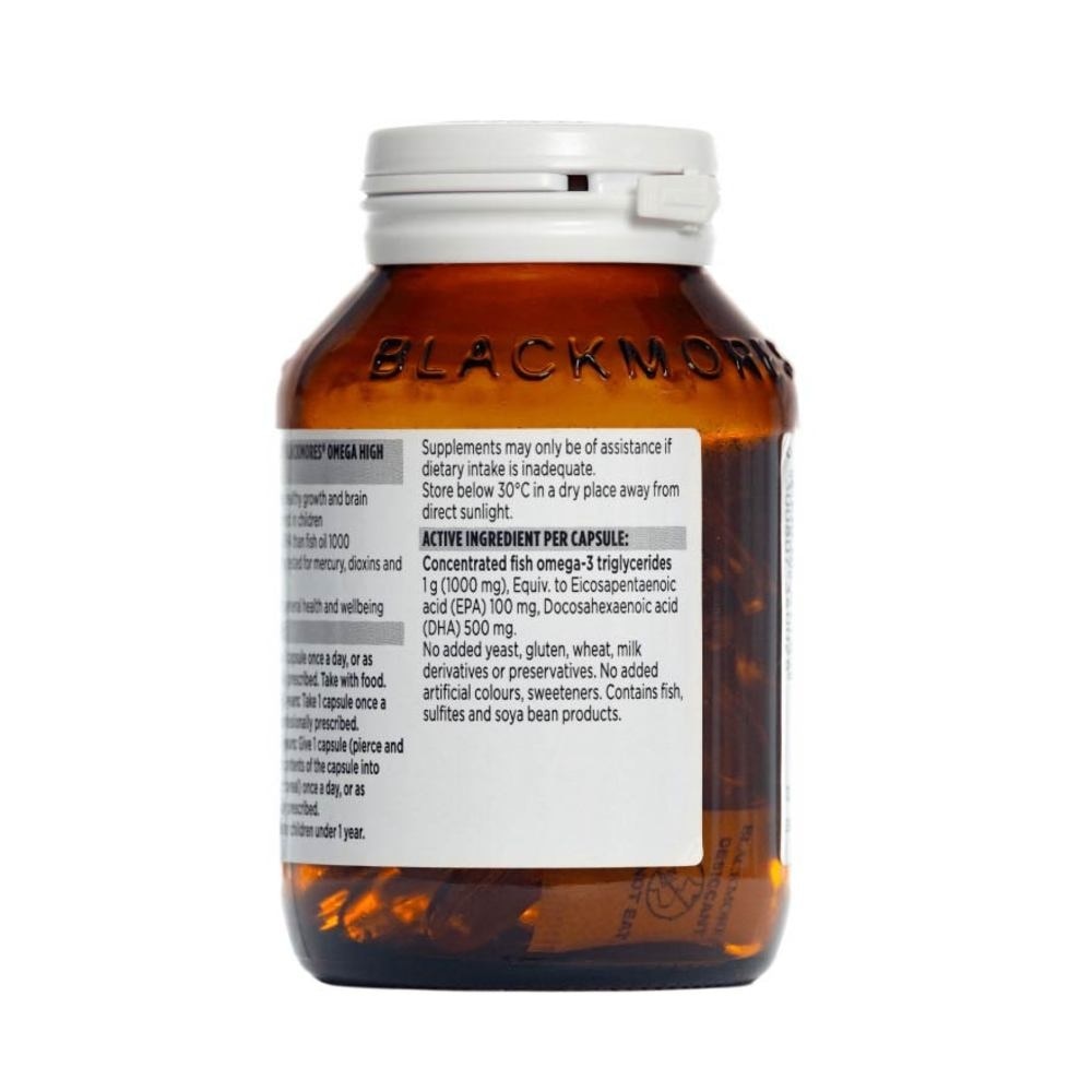 Blackmores Omega High DHA Fish Oil Capsules (Maintain Brain Health and Mental Function) 60s<BR>