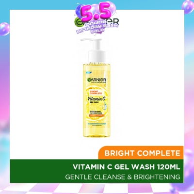 GARNIER - Bright Complete Vitamin C Gel Wash 120ml