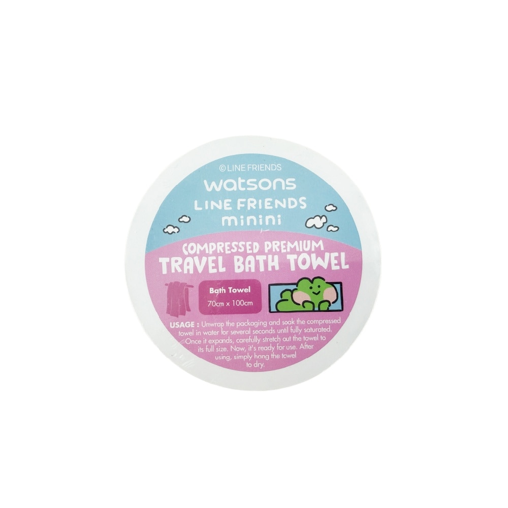 Line Friends Minini Compresed Premium Travel Bath Towel & Facial Towel 6s