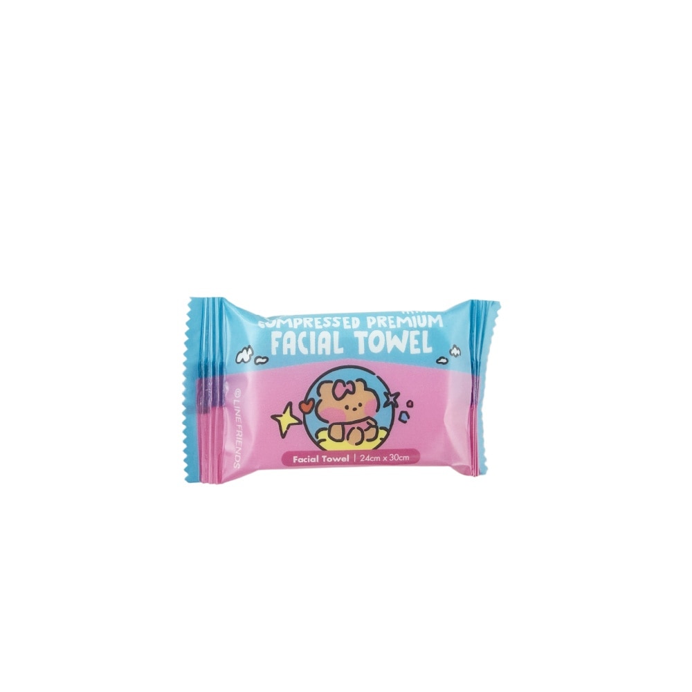 Line Friends Minini Compresed Premium Travel Bath Towel & Facial Towel 6s