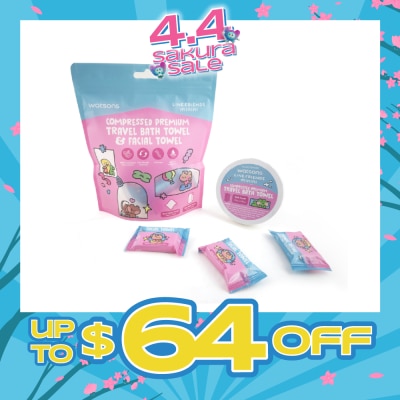 WATSONS - Line Friends Minini Compresed Premium Travel Bath Towel & Facial Towel 6s